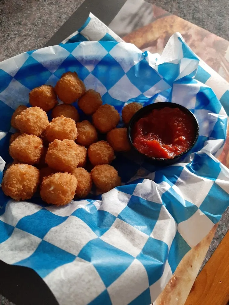 Spicy Cheese Balls with Sauce